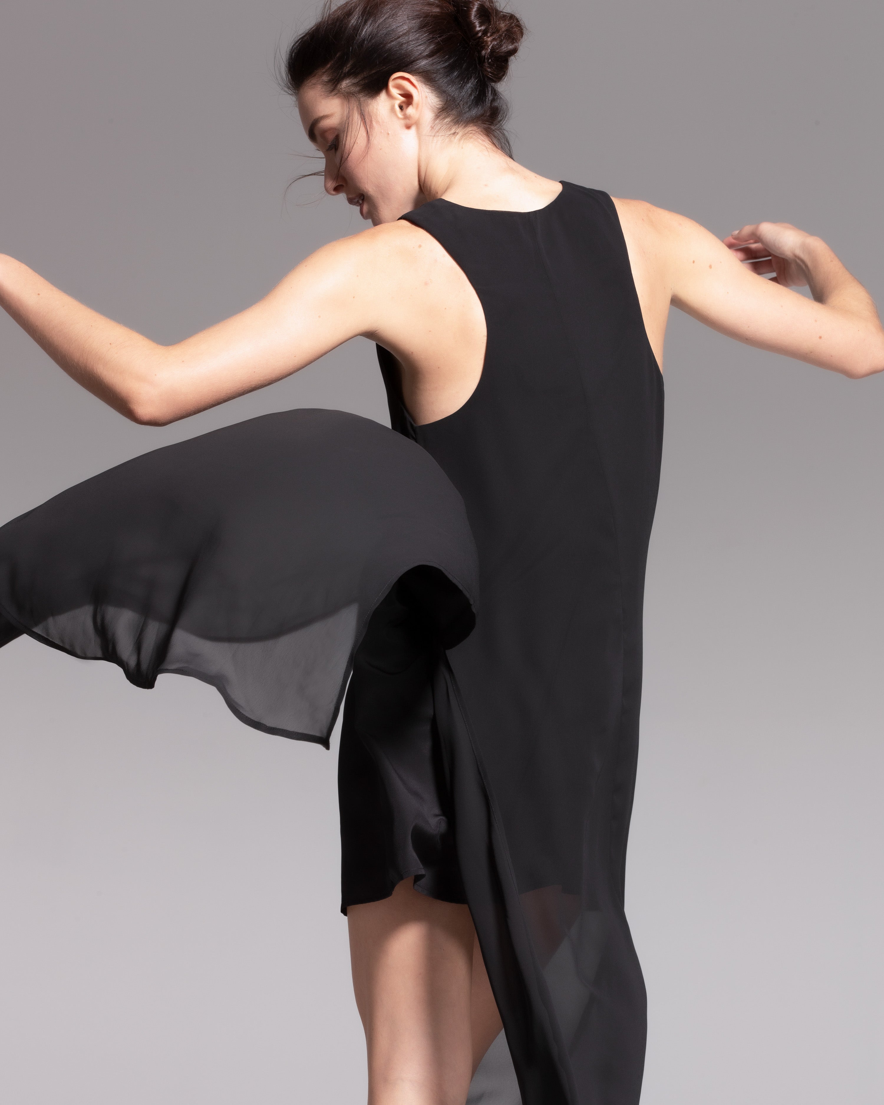 Chiffon Overlay Maxi Dress