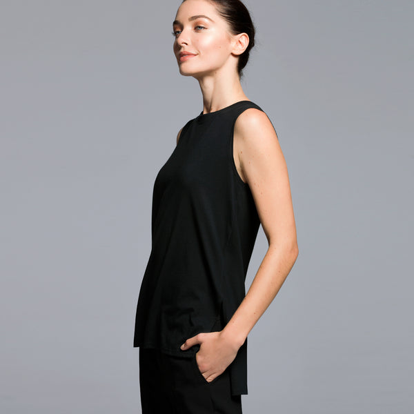 The Black Cotton Modal Jersey Tank | VOID/əv/COLOR – VOID OF