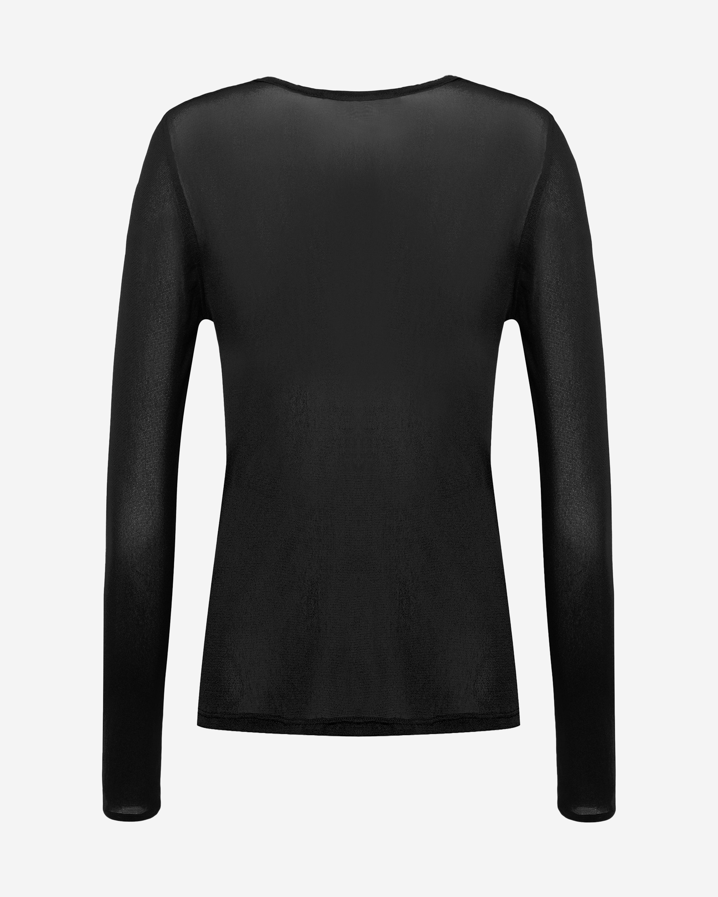 Sheer Mesh Long-Sleeve Top