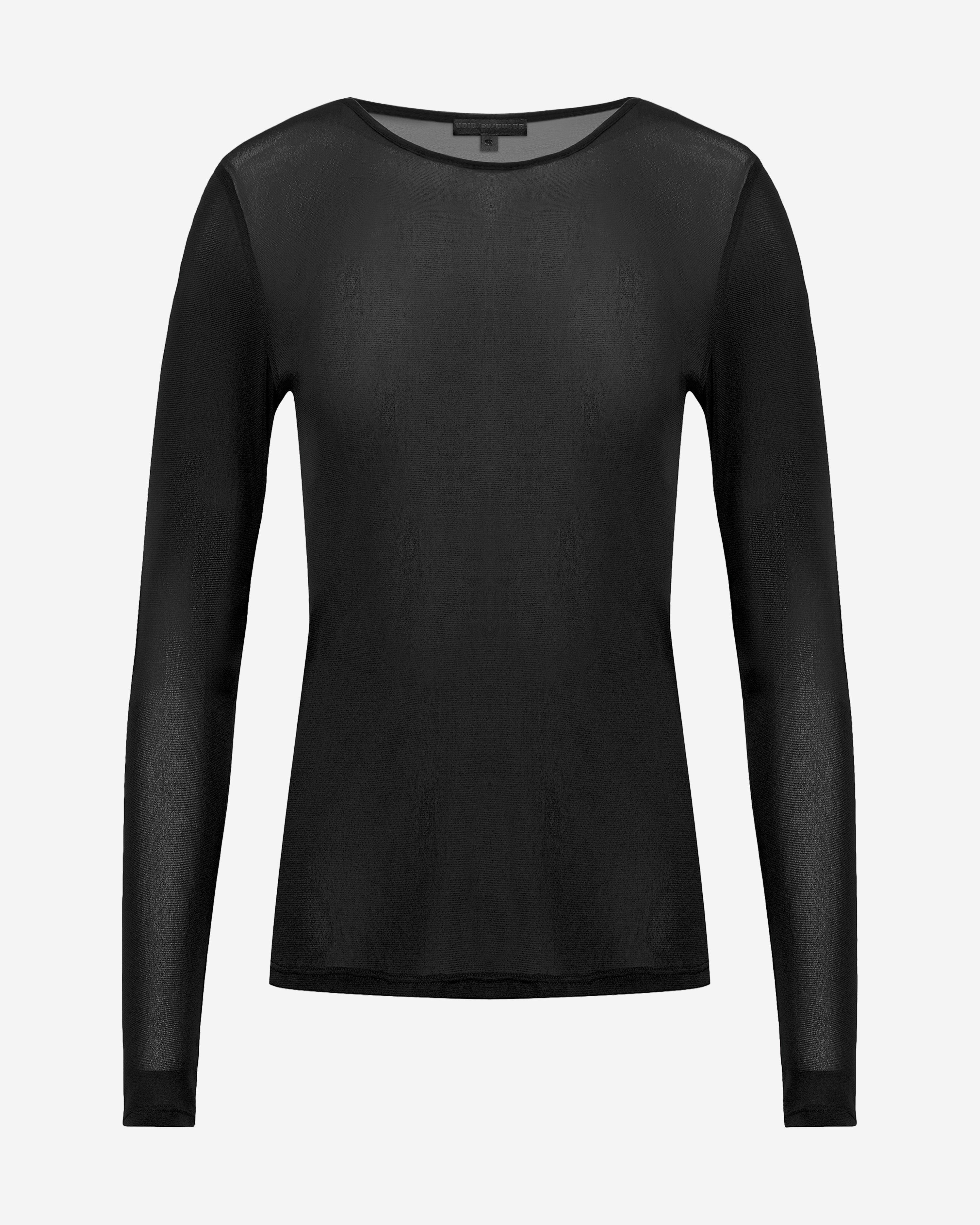 Sheer Mesh Long-Sleeve Top