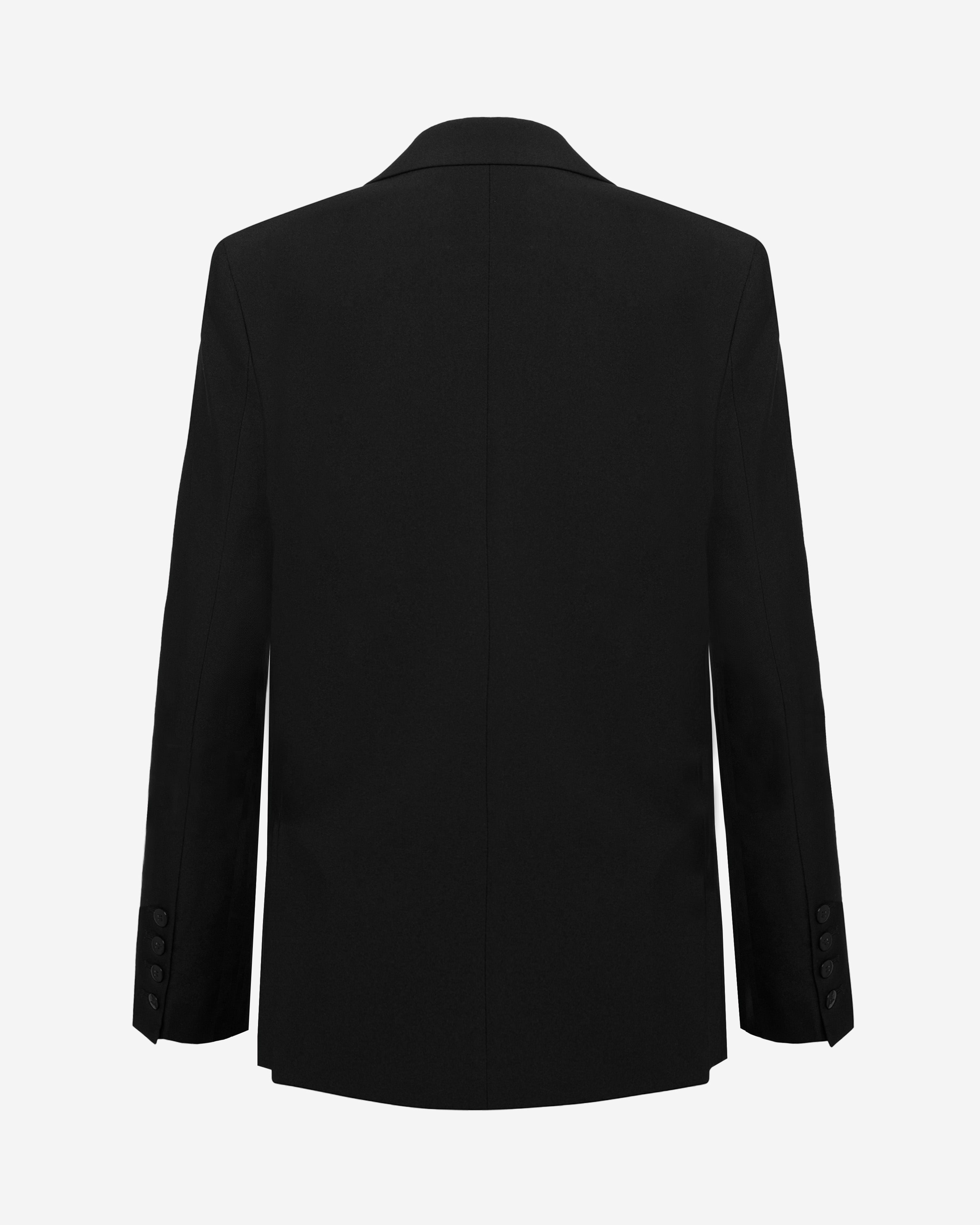 Gabardine Oversized Double-Breasted Blazer