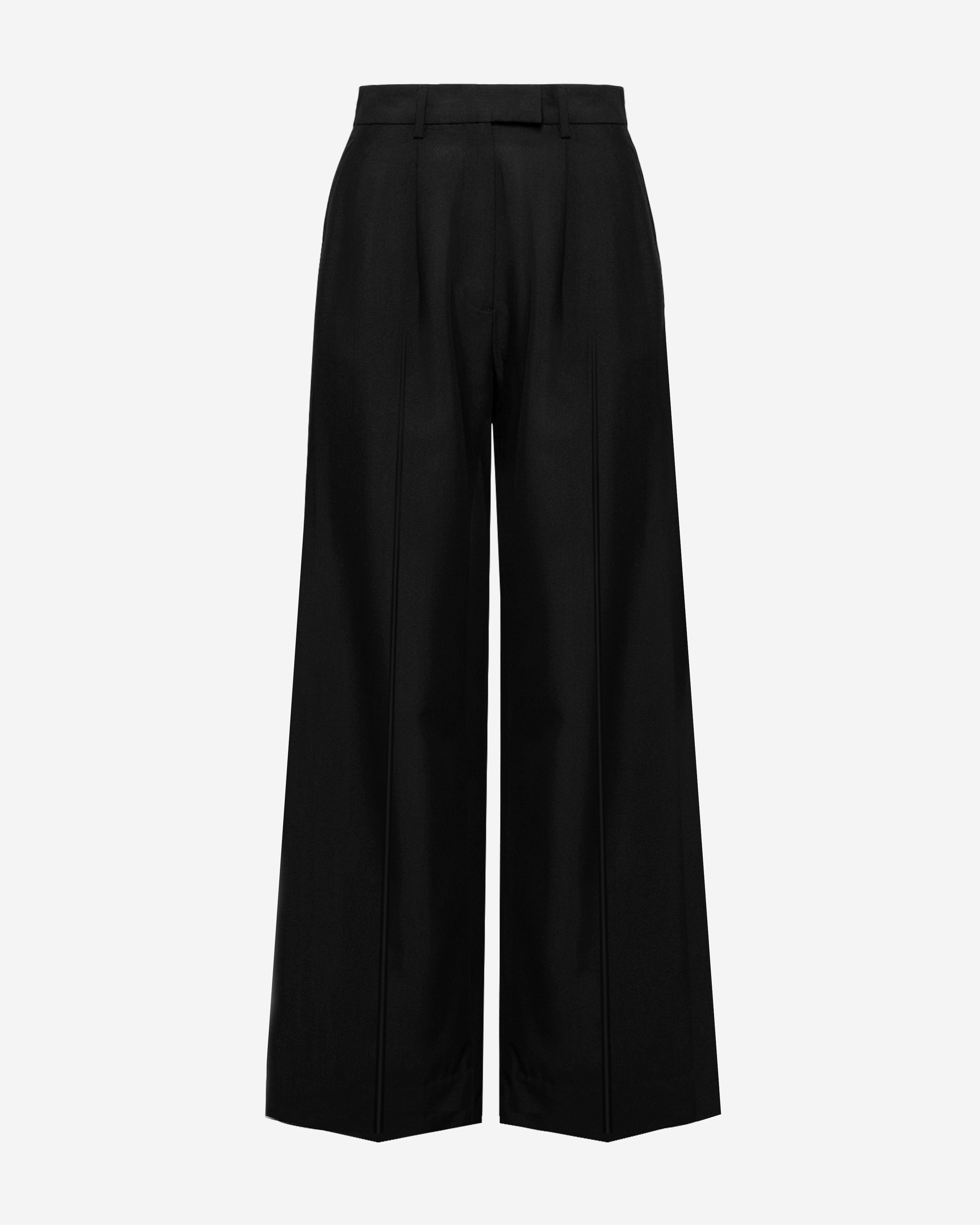 Gabardine Oversized Wide-Leg Trousers