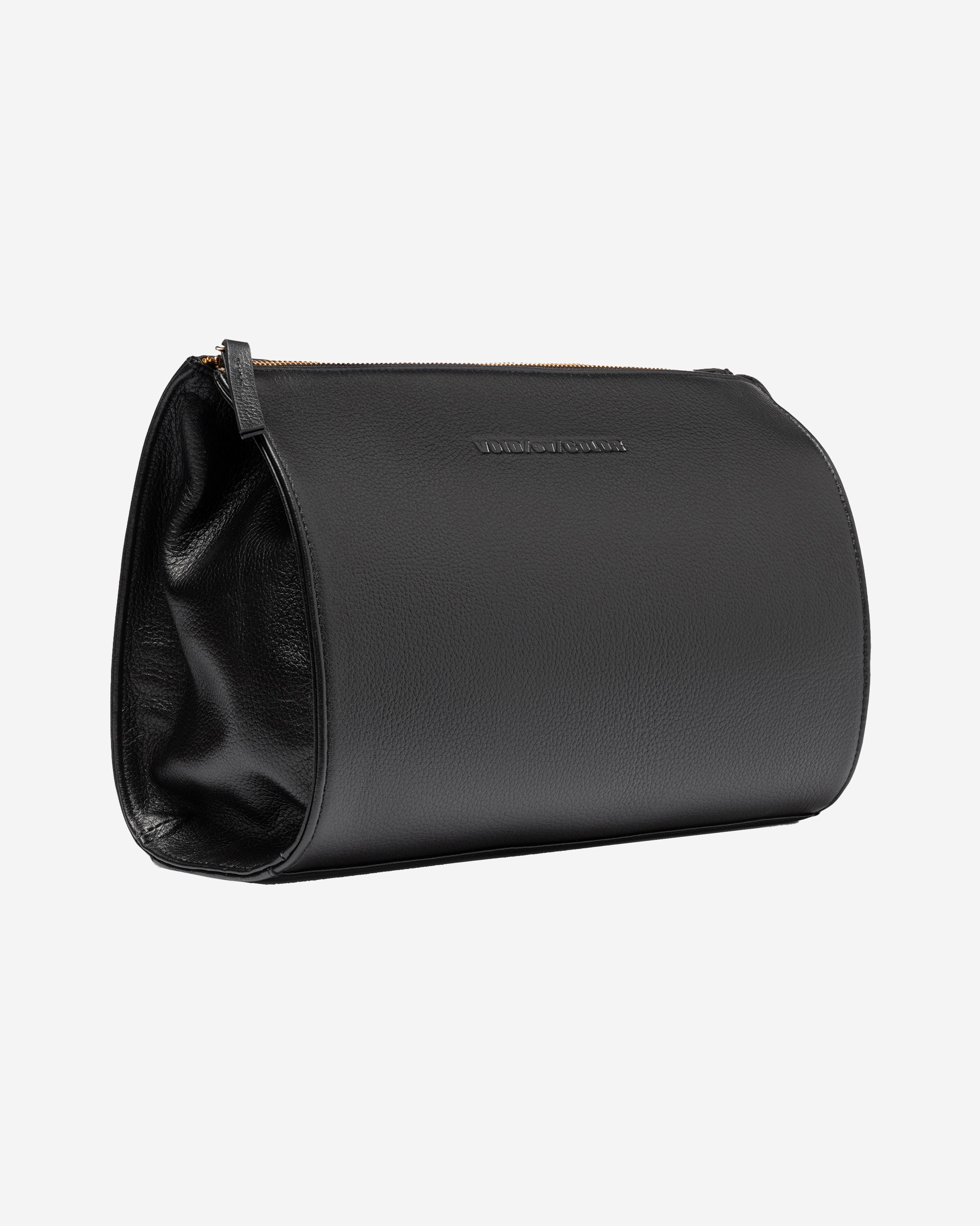 Leather Zip Clutch